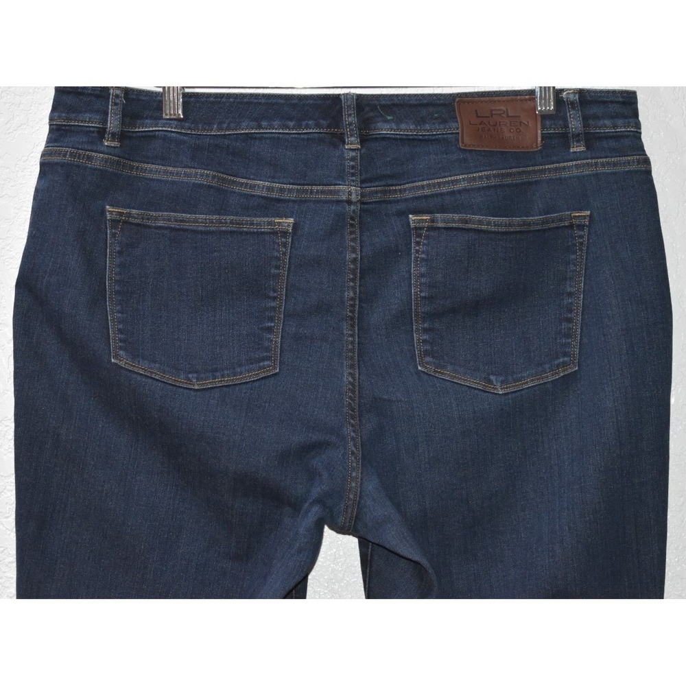 LRL‎ Lauren Ralph Lauren Jeans Co Women 14W Blue Denim Classic Straight 5-Pocket - Picture 4 of 16